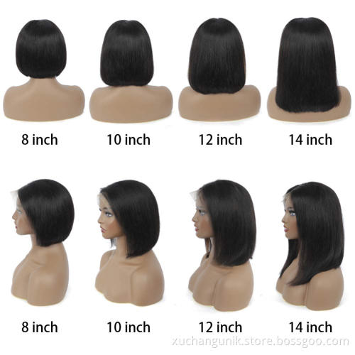 Uniky Vrigin Hair Wholesale Straight 4*4 Bob Wig Mink Brazilian Human Hair 13*4 Short Bob Lace Front Wig